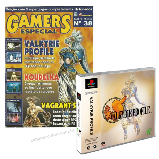 Adquira j a sua Revista Gamers Especial N 38 mais um Jogo de Valkyrie Profile novo e lacrado, item para colecionador exclusivo na Loja Cabanascuba
A Revista Gamers Especial N 38, uma edio rara e preservada em timo estado. Contedo exclusivo para colecionadores e fs de games.