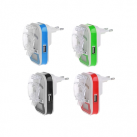 Carregador de bateria USB universal com tela indicadora LCD