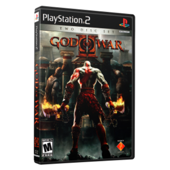 Adquira God of War II para PS2, verso Black Label. Produto usado em excelente estado, com disco funcional, caixa original e manual incluso. Ideal para colecionadores!