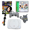 Todos os itens inclusos organizados em uma �nica imagem para mostrar a composi��o completa deste raro kit PS One. Console original Sony, controle, fonte, cabos, jogo Final Fantasy IX, revista GameStation Especial e caixa original formando um conjunto nost�lgico e cada vez mais dif�cil de encontrar completo. Uma pe�a especial para colecionadores e f�s da hist�ria dos videogames.