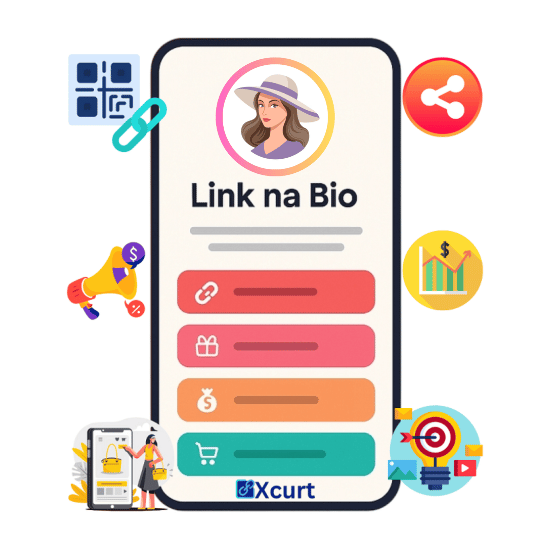 Link na Bio Personalizvel
Monte uma pgina nica com todos os seus links, redes sociais, produtos, vdeos, botes de contato, formulrios e muito mais. Perfeito para Instagram, TikTok, YouTube e outras redes que permitem apenas um Link na Bio.